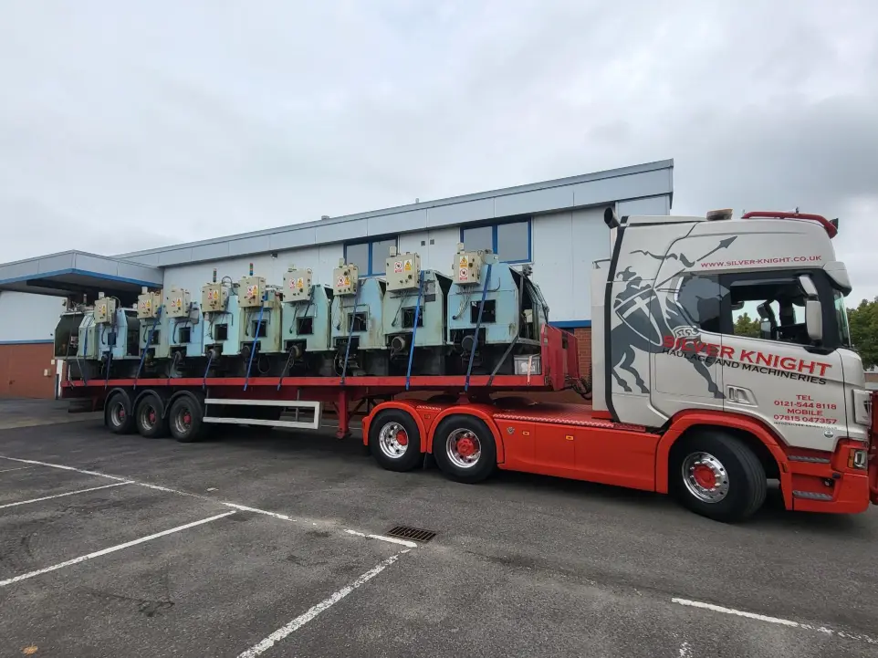 Engines being transported