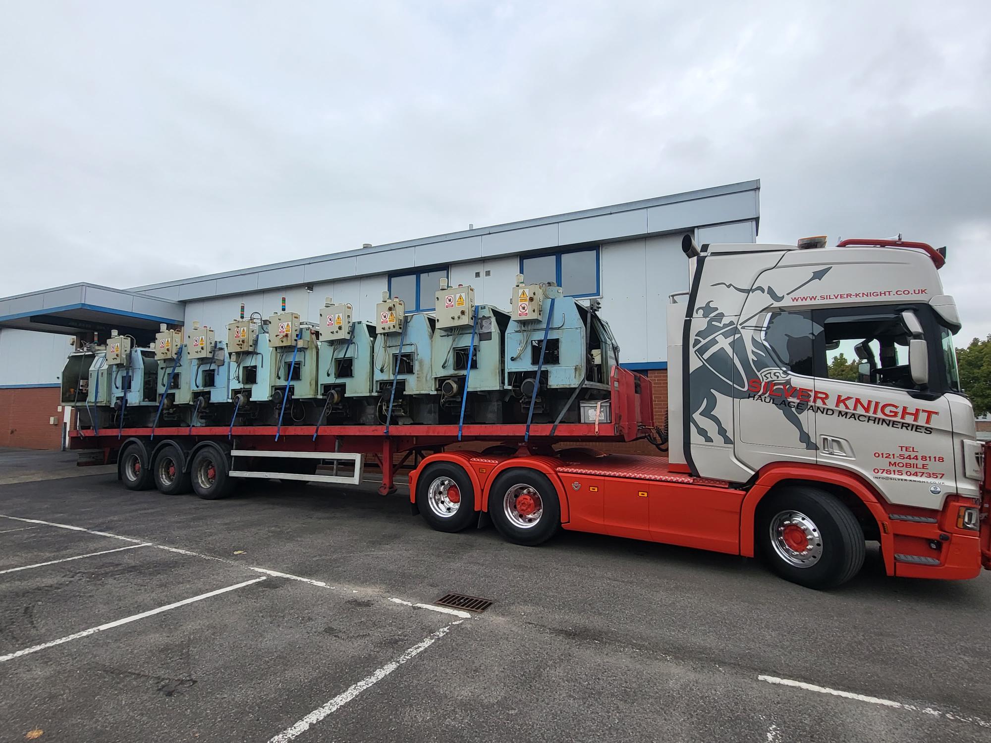 Moving lots of heavy machines
